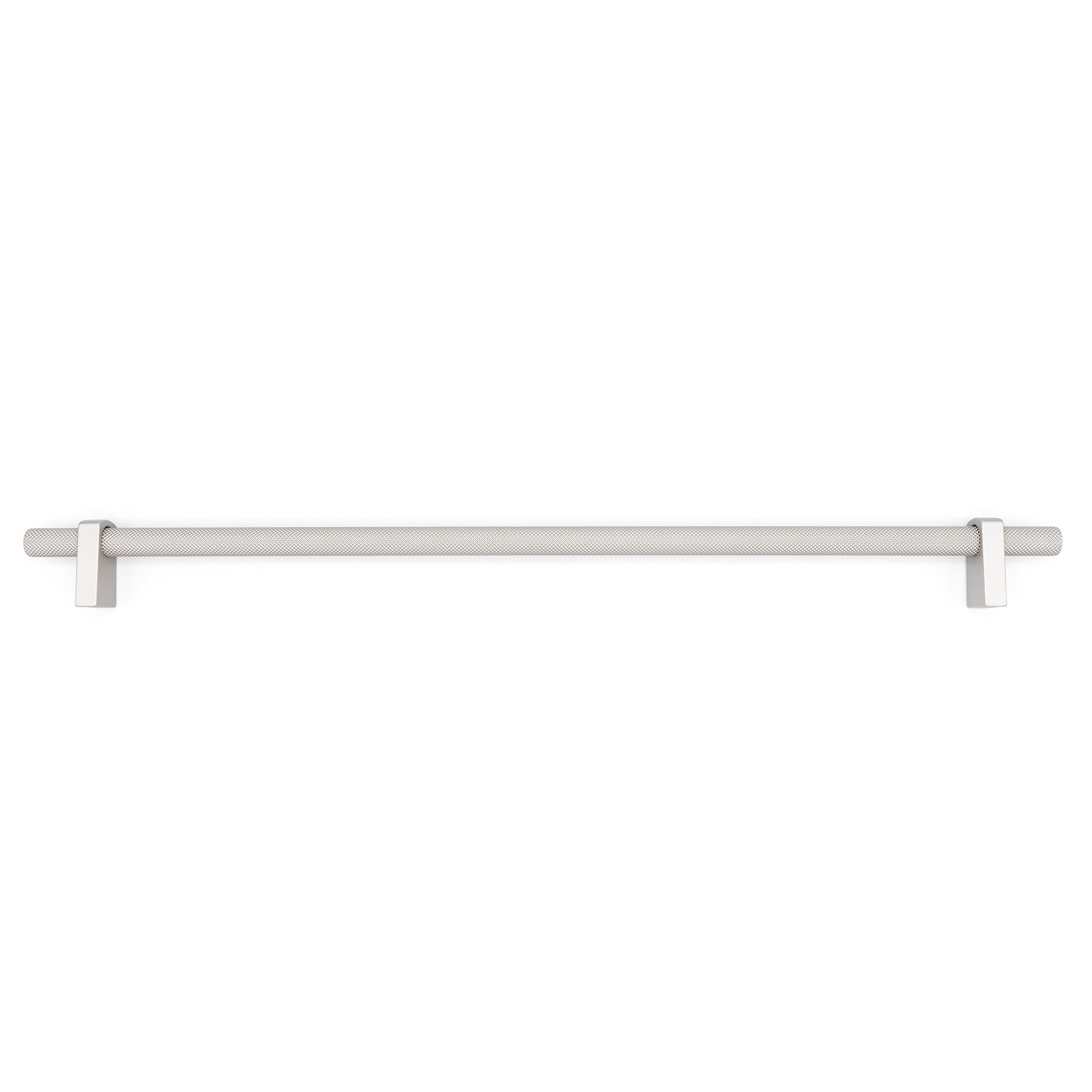 Luca Knurled Designer Pull, 320mm, Lacquered Silver