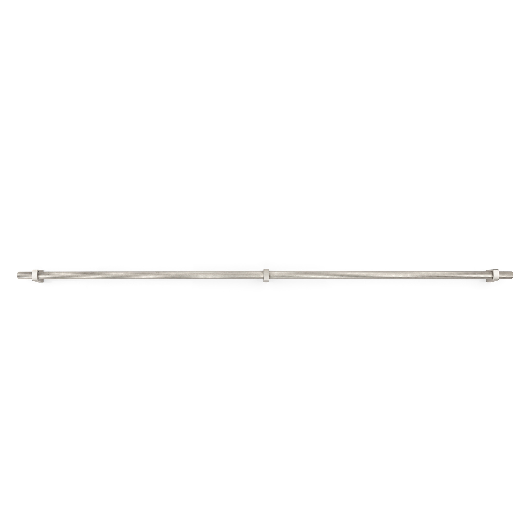 Luca Knurled Designer Pull, 640mm, Lacquered Silver