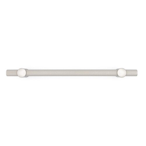 Renate Knurled Designer Pull, 160mm, Lacquered Silver