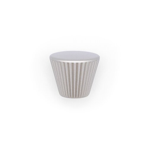 Lineas Fluted Designer Knob, 30mm, Lacquered Silver