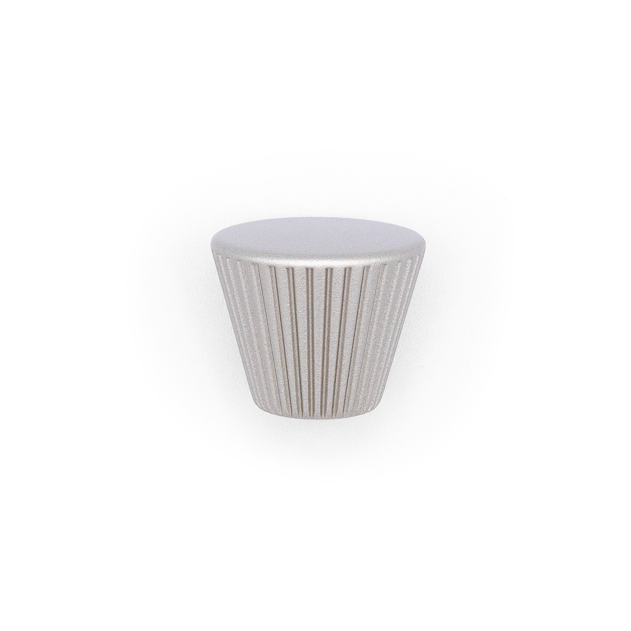 Lineas Fluted Designer Knob, 30mm, Lacquered Silver