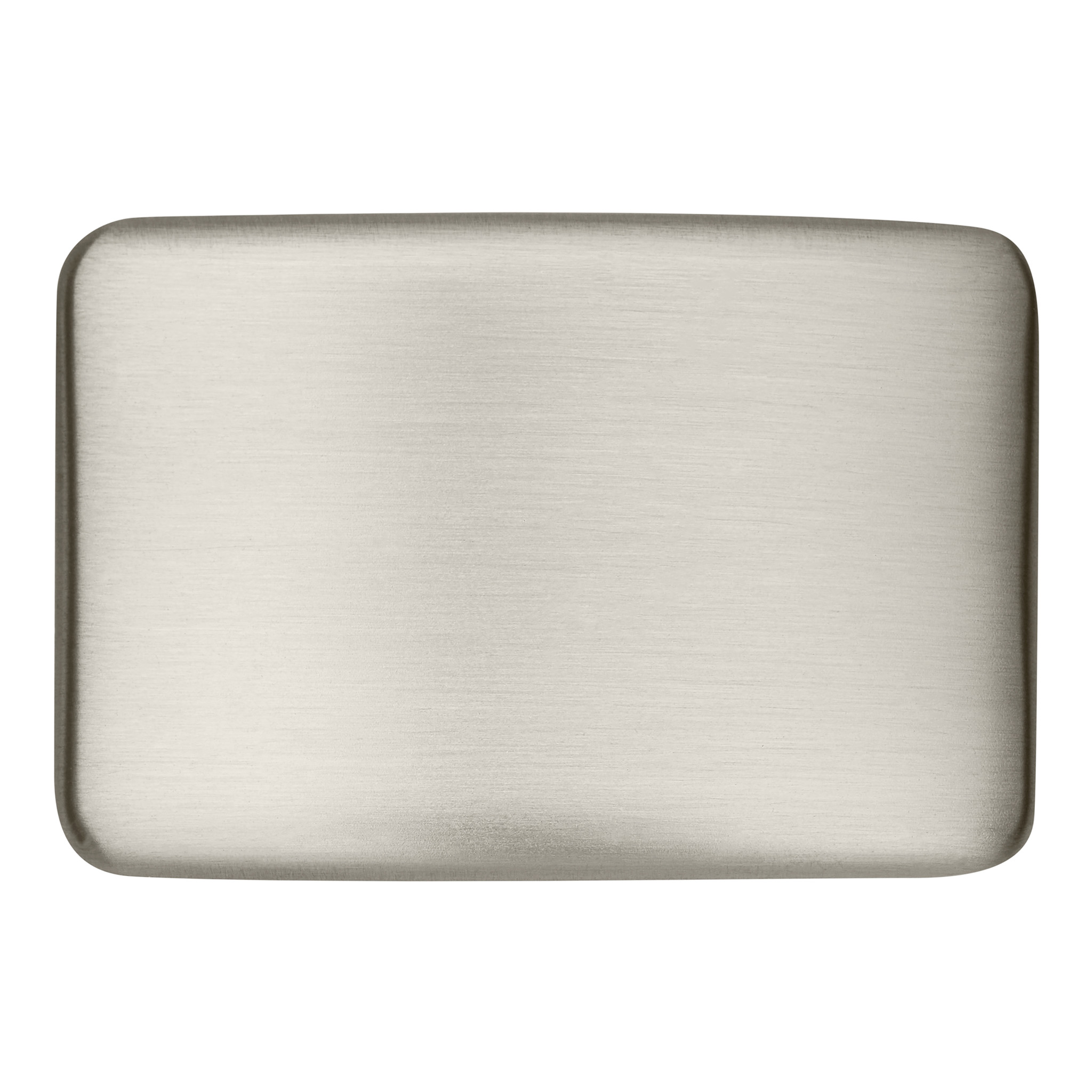 Tan Contemporary Knob, 34x23mm, Brushed Nickel