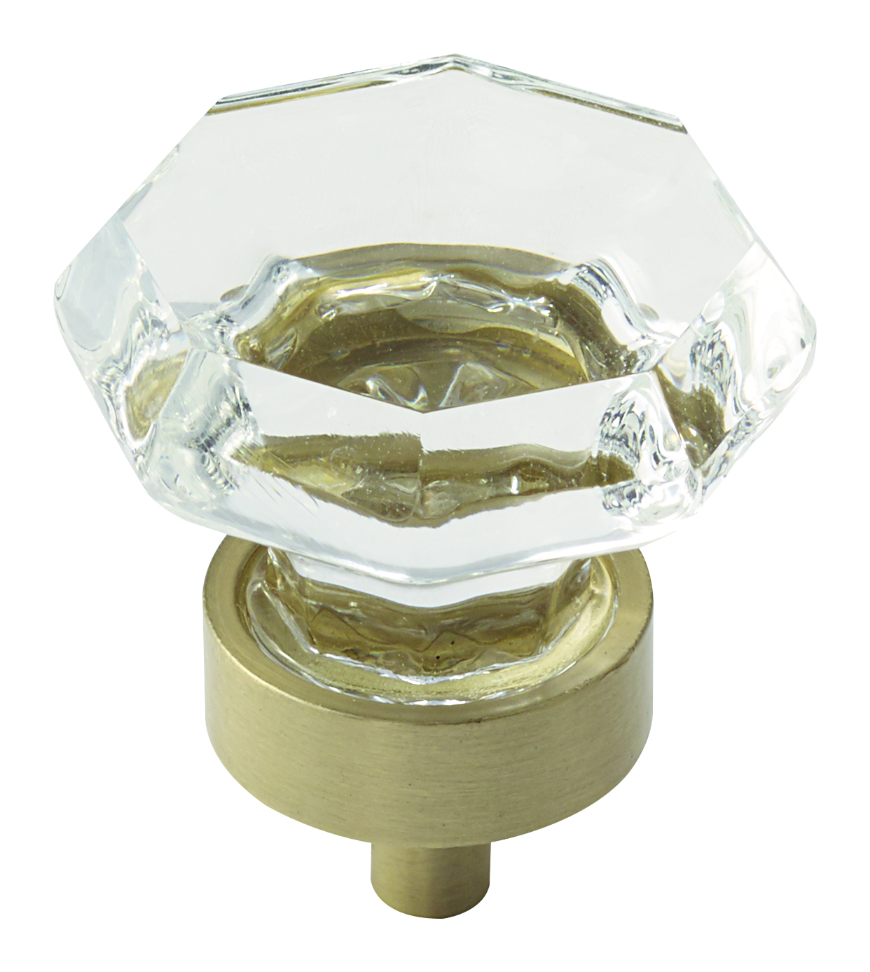 Traditional Classics Knob, 1-5/16 in (33 mm), Clear / Golden Champagne