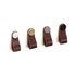 Flexa Leather Finger Loop Knob, 22x70mm, Brown / Chrome