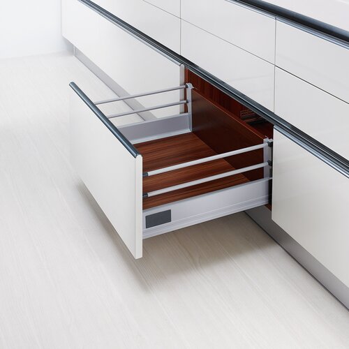 Doublewall Pots & Pans Drawer, with 2 Rails and 83mm Drawer Height