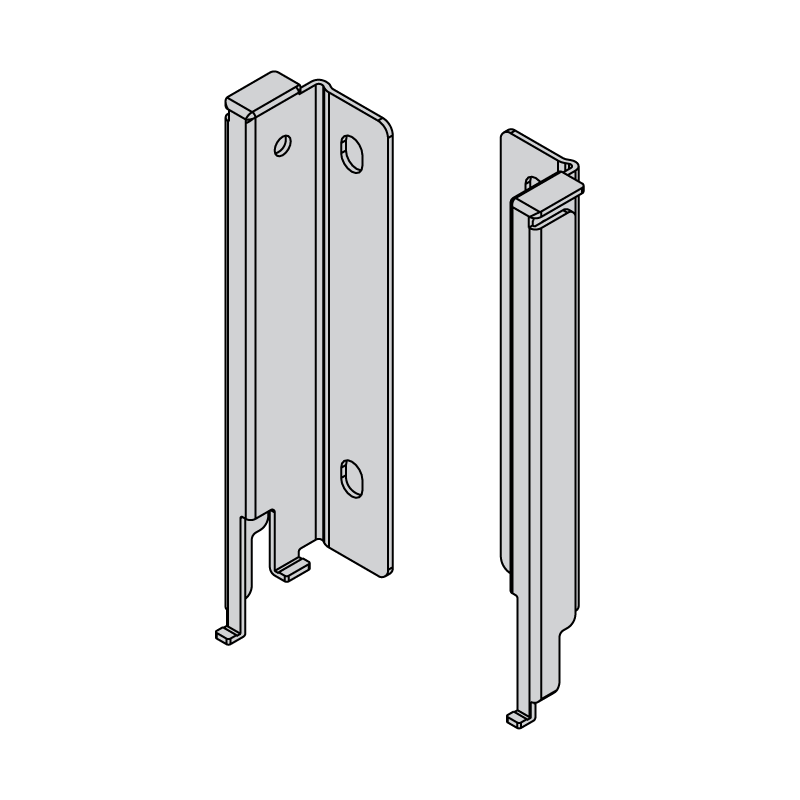 Legacy Prima Rear Fixing Brackets Silk White, 126mm Height