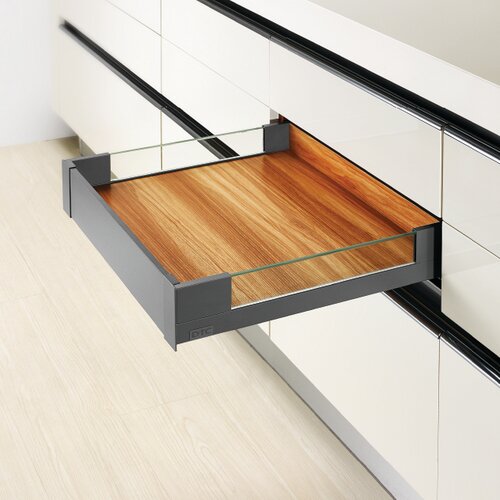 DTC Legacy Prima Internal Metal Drawer with Glass Sides, 88mm Side Height