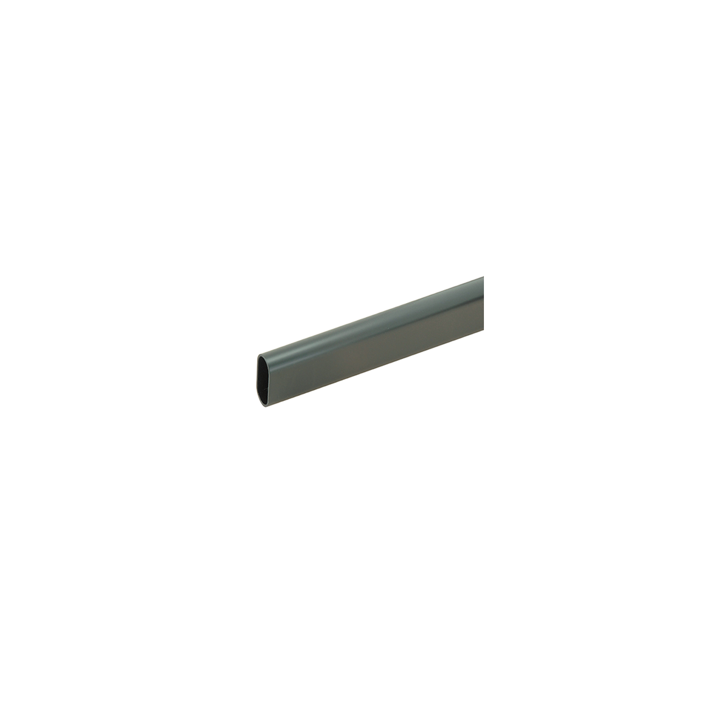 Closet Rod, Oval, 8ft, Aluminum, 30x15 mm, Matte Black