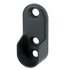 Closet Rod Holder with Screw-On Mounts for 8 ft Aluminum Oval Rods, Matte Black