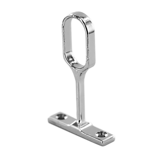 Closet Rod Holder Central Chrome for Oval Steel Rods