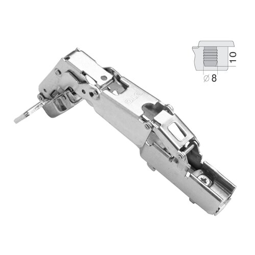 Inset Hinge with Clip-On Dowels - 165°
