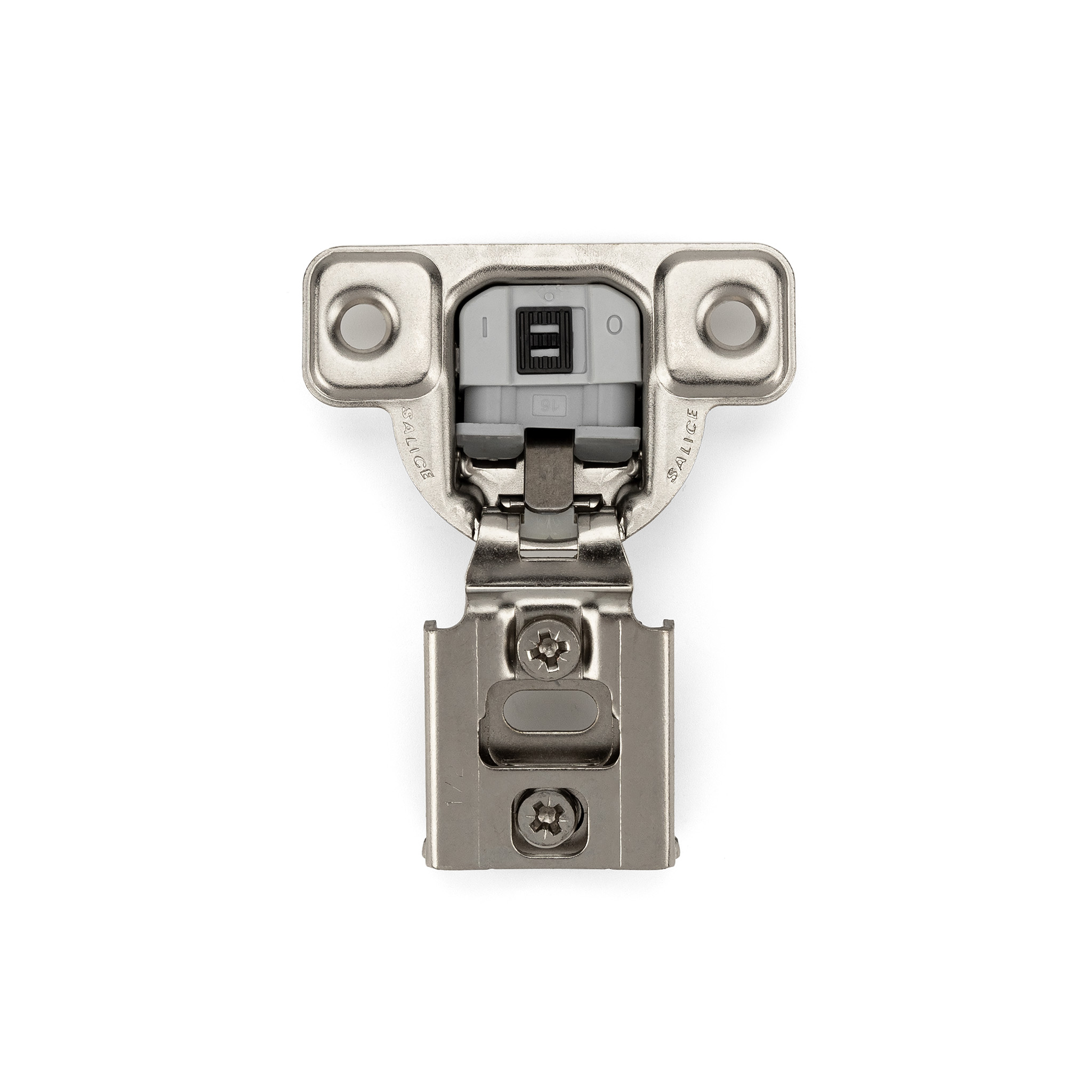 Salice Excentra Face Frame Hinge, 1/2" Overlay, 106°, Silentia Soft-Close, Screw-On.