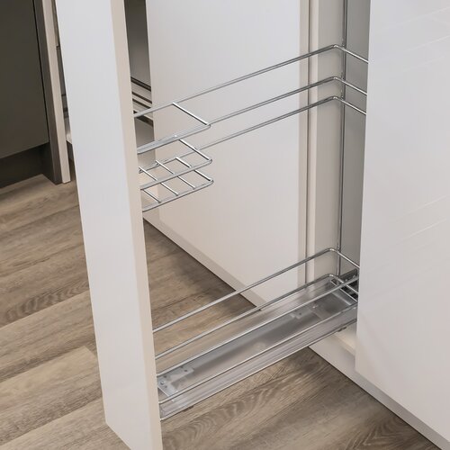 Filler Pull Outs for Narrow Pantry with Broom Clips - 041-VFPOB-15R