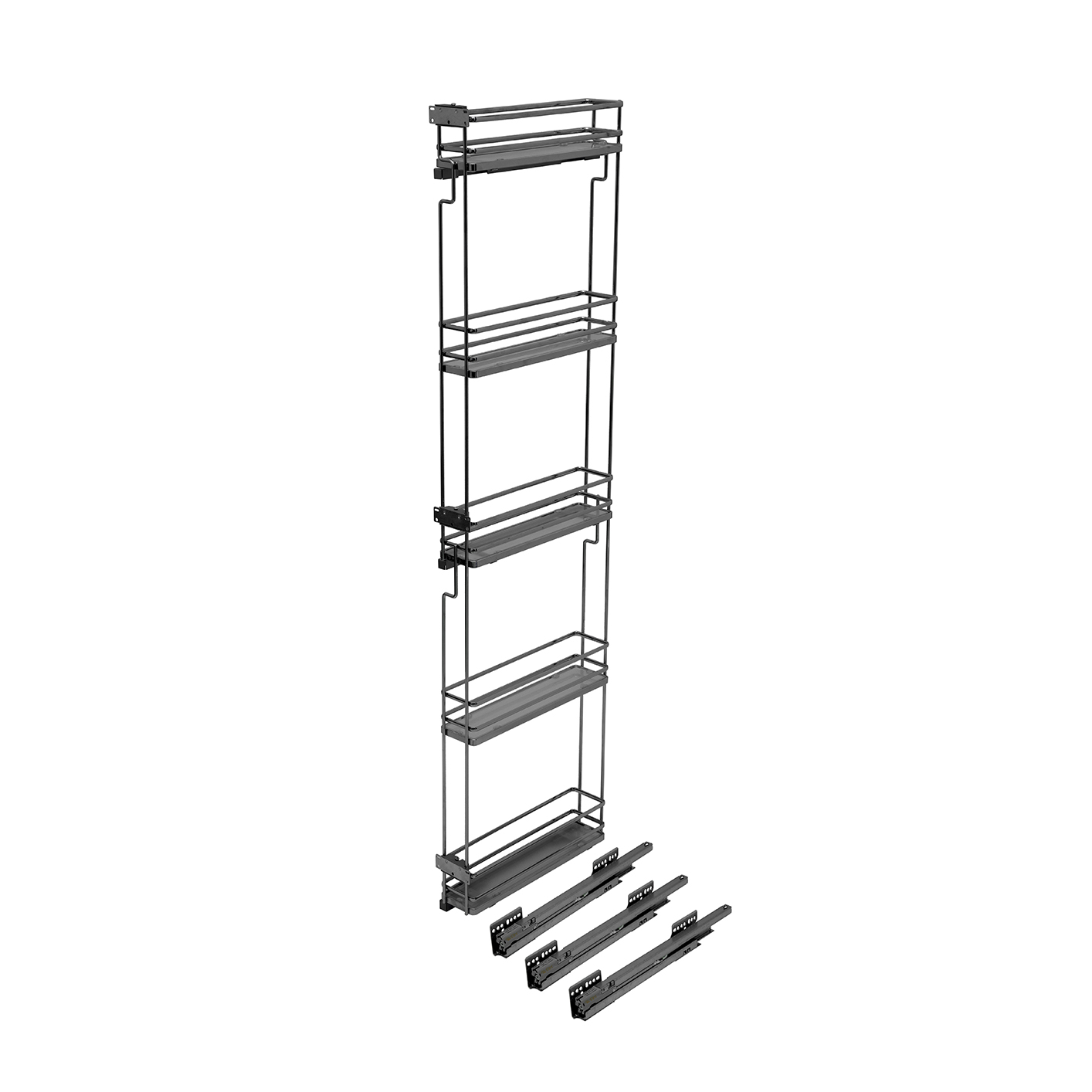 Vibo Filler Pull Outs for Narrow Pantry, Anthracite Grey