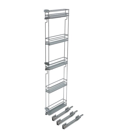 Vibo Filler Pull Outs for Narrow Pantry, White / Chrome