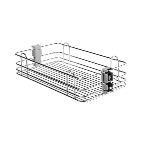 Chrome Wire Basket with Wire Bottom for Pull Out Pantry