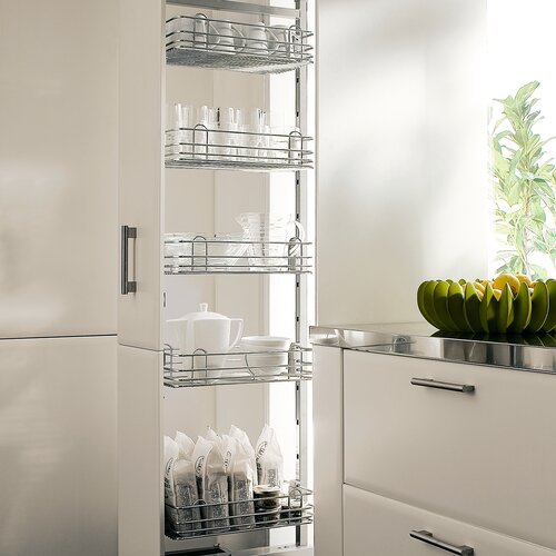 Pantry Pullout Frame with Slide, 1760-2160mm Adj. Height with 120kg Load Capacity