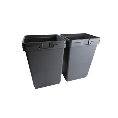 Single Bin 20L with Handles Anthracite