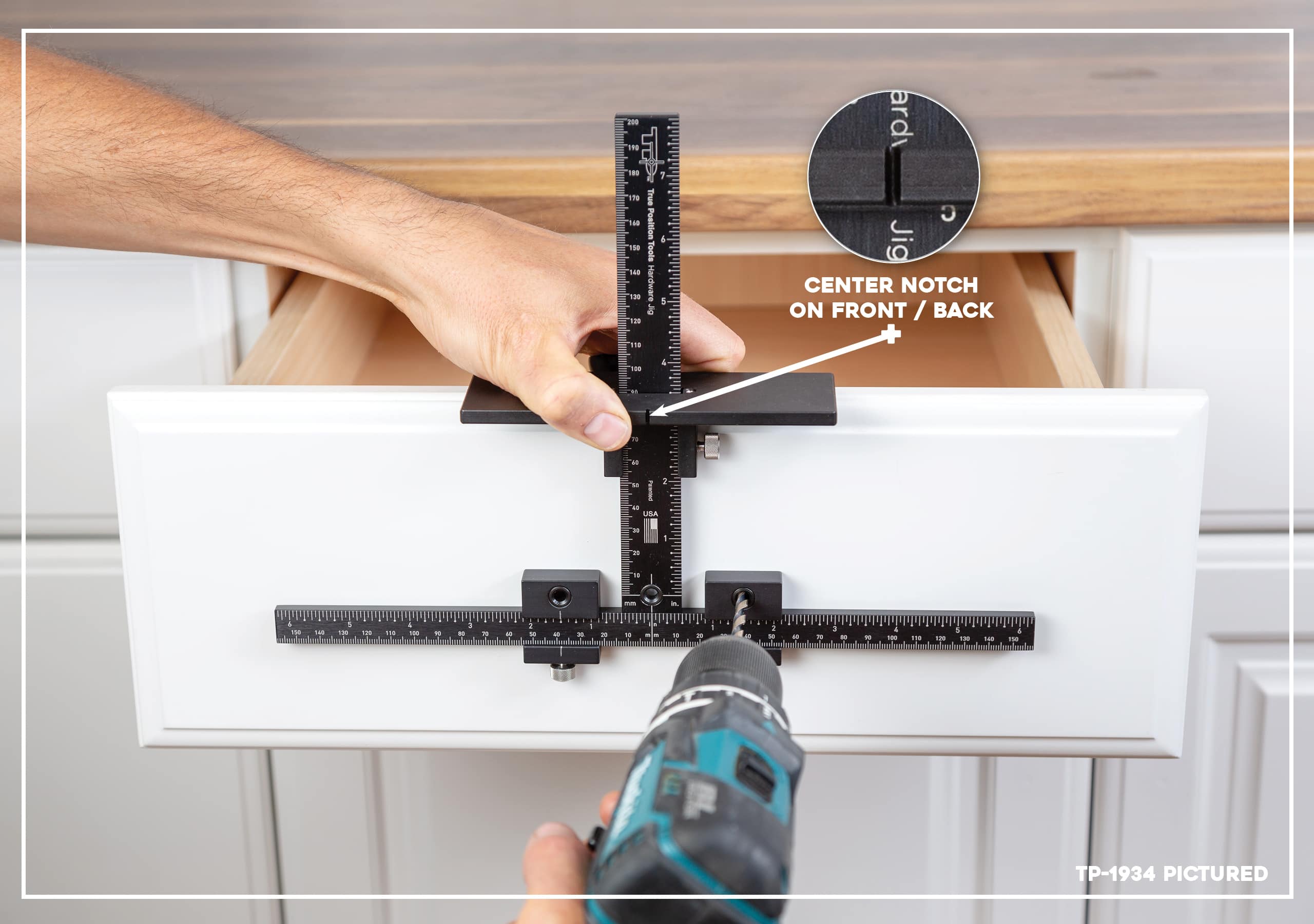 How To Install Cabinet Drawer Handles : True Position Tools